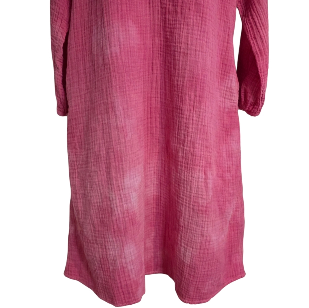 Xirena Long Sleeve Knee Length Cotton Gauze Dress- Oversized Small - Picture 6 of 13